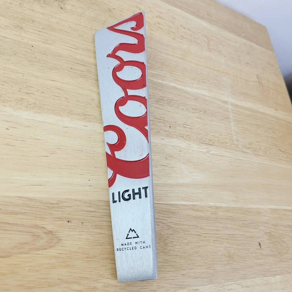Coors Light Beer Draft Beer Tap Handle Silver Rocky‎ Mountains Man Cave